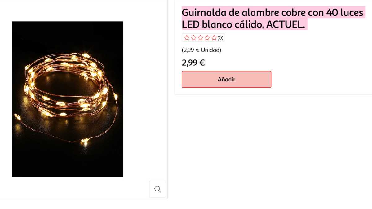 luces led alcampo 2,99 euros