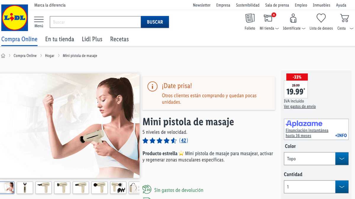 Pistola de masaje lidl