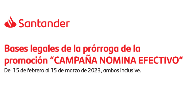 Santander regala 350 euros por domiciliar la nómina o pensión