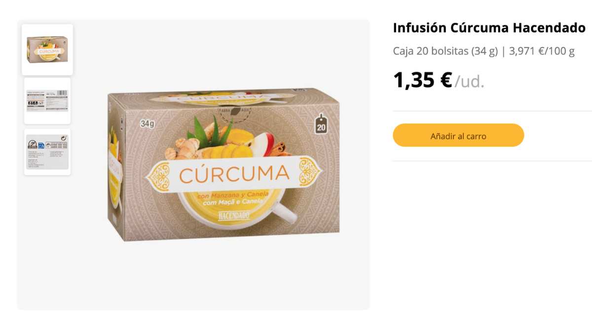 Infusion de curcuma mercadona