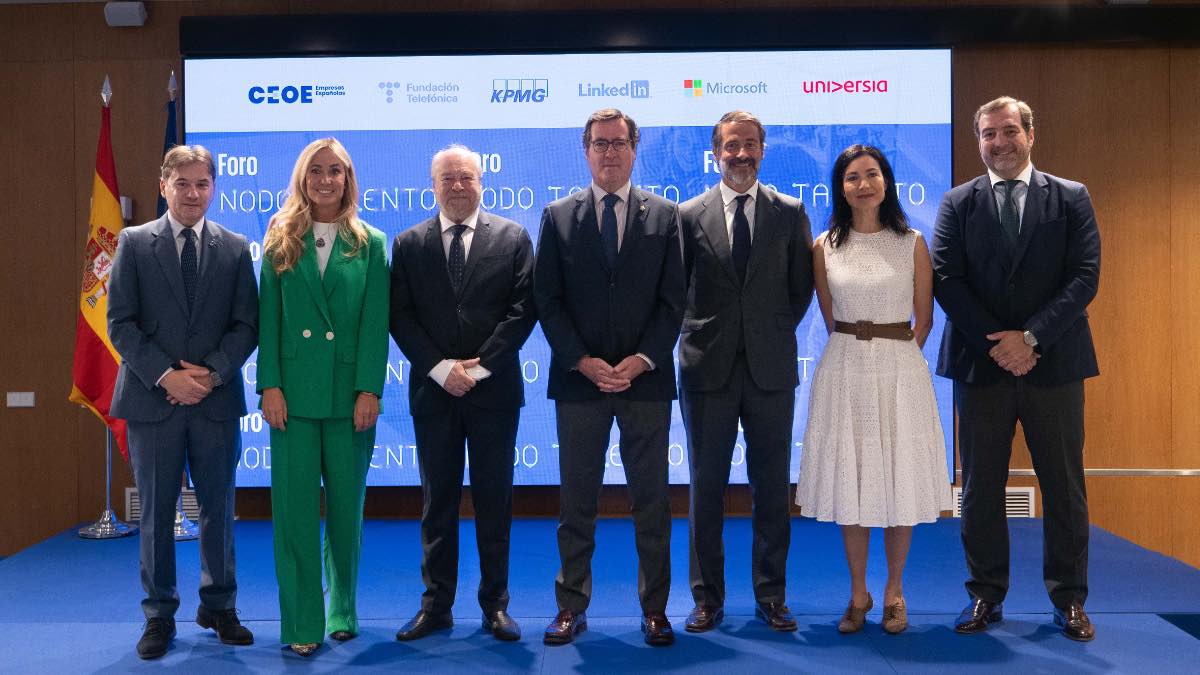 Antonio Garamendi durante la presentación del Foro NODO