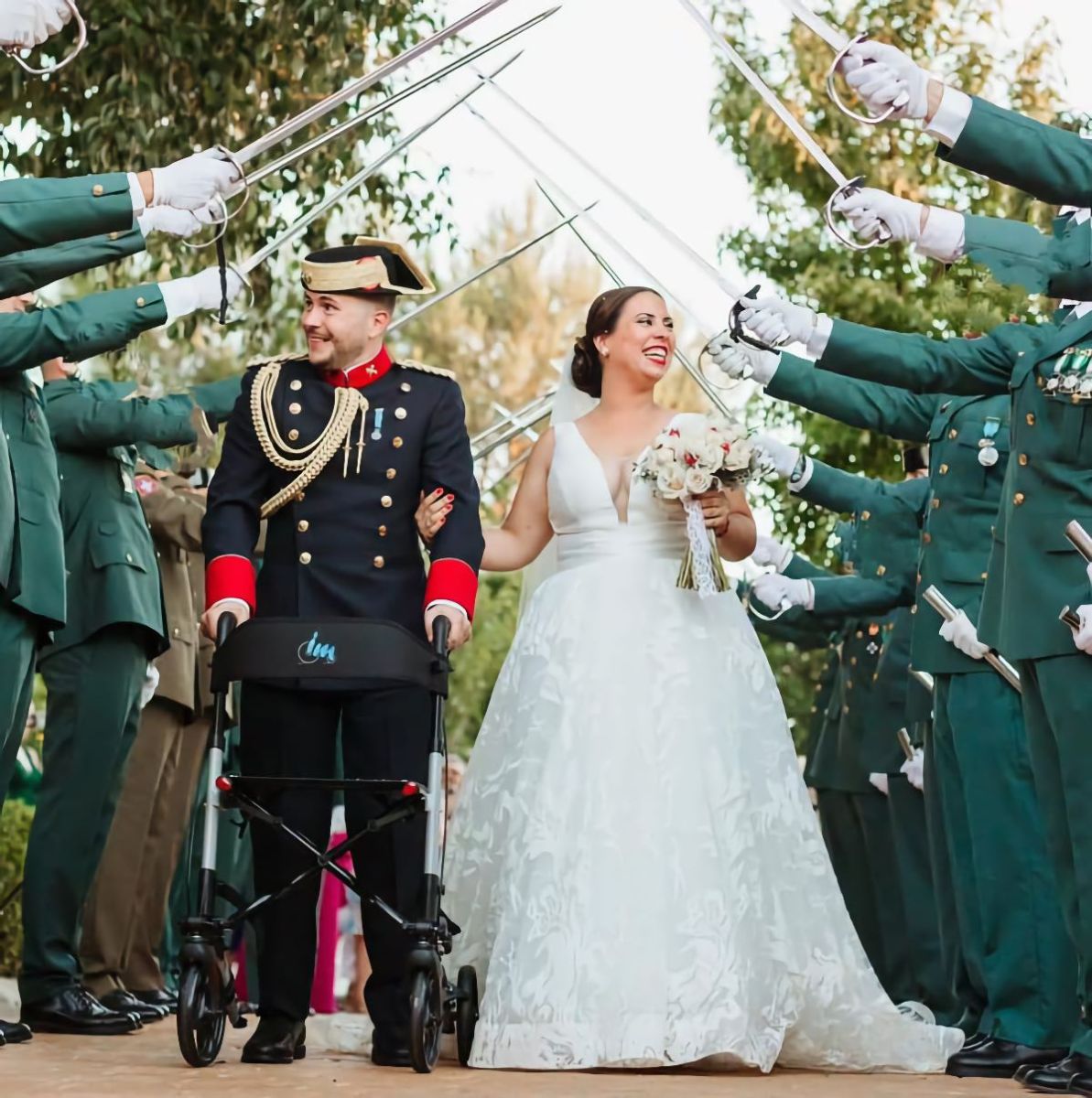 Foto de la boda entre Jacobo Barchín y Raquel Morcillo