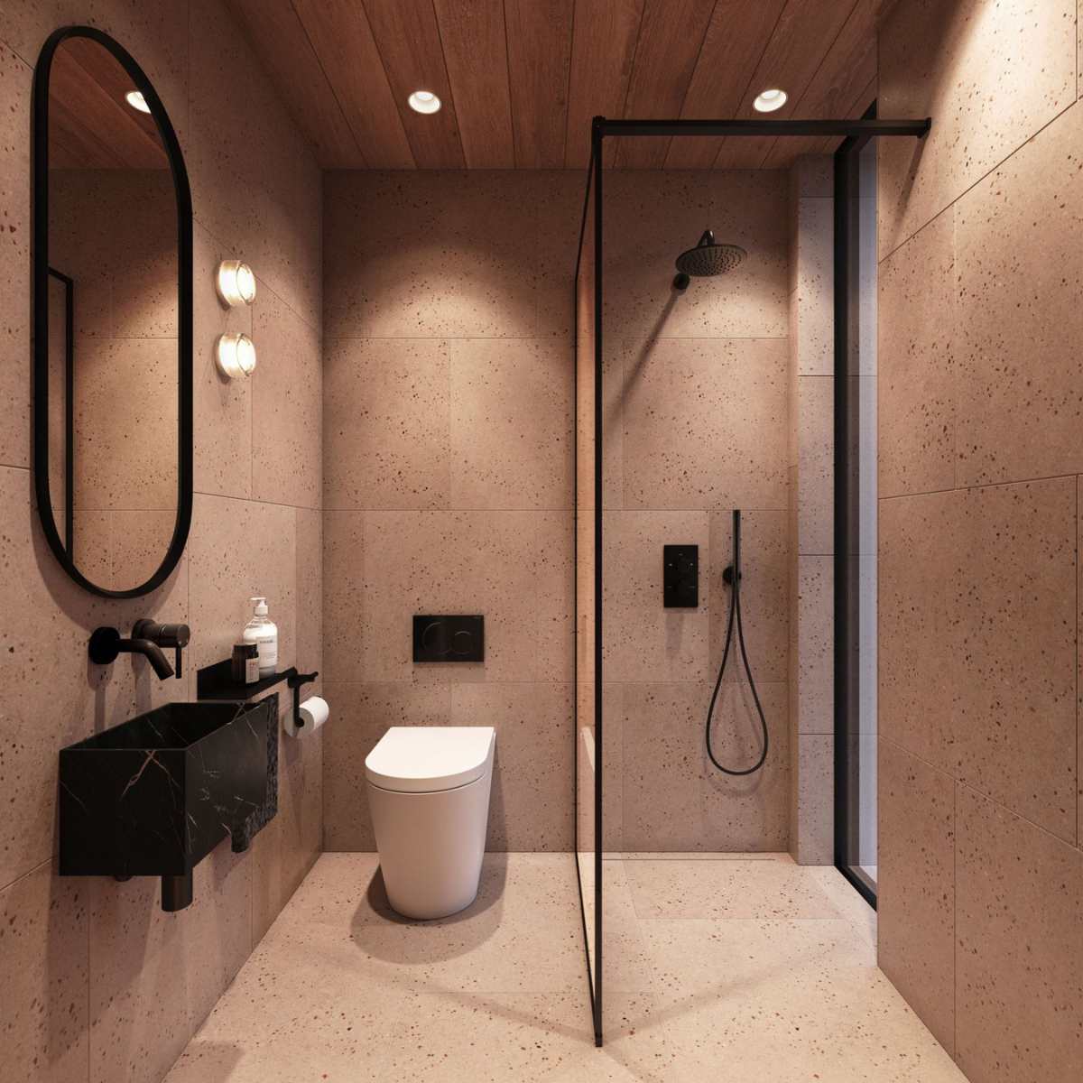 baño casa prefabricada nokken 