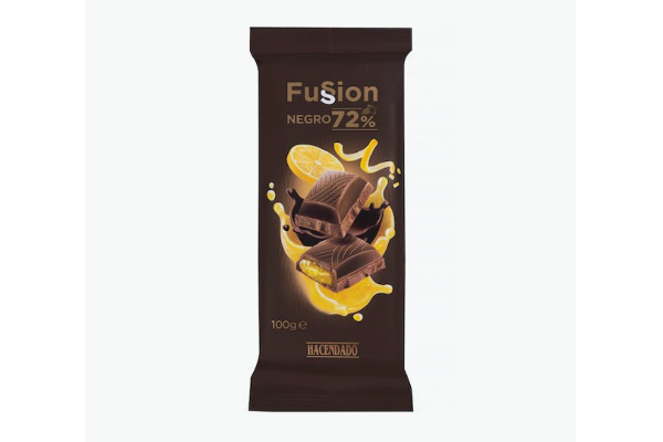 Chocolate Fussion de Hacendado con crema de limón