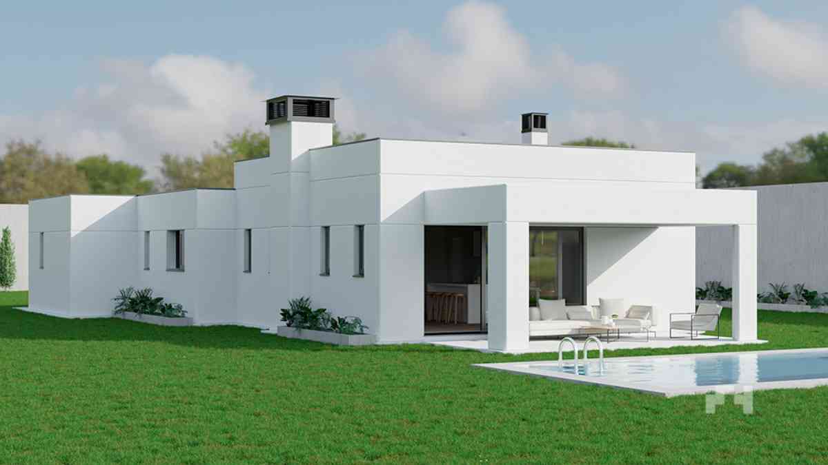 Fachada casa prefabricada Gabarrón | Modular Home 