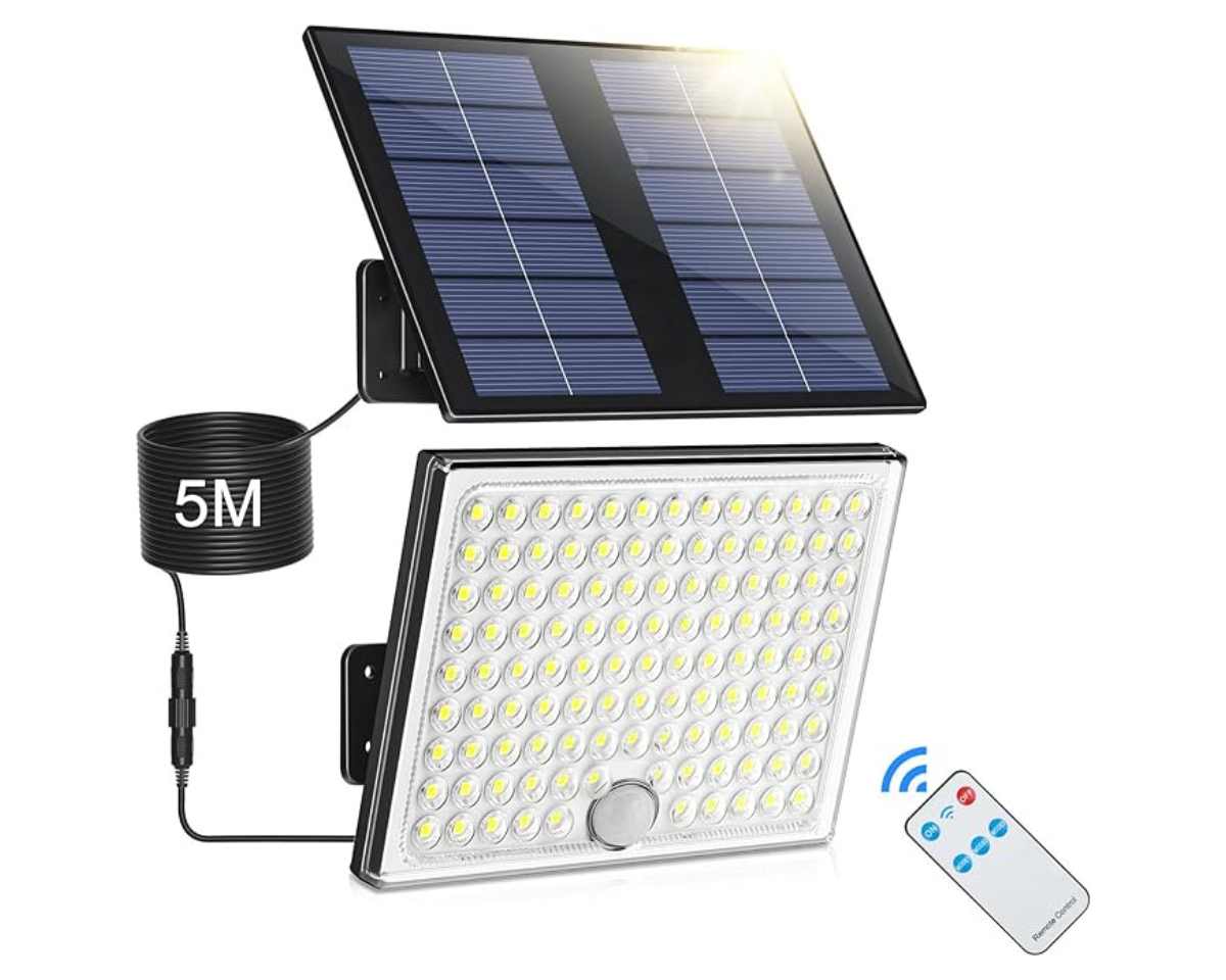 Luz Solar Exterior con Sensor de Movimiento