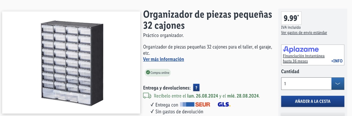 Organizador de Lidl 