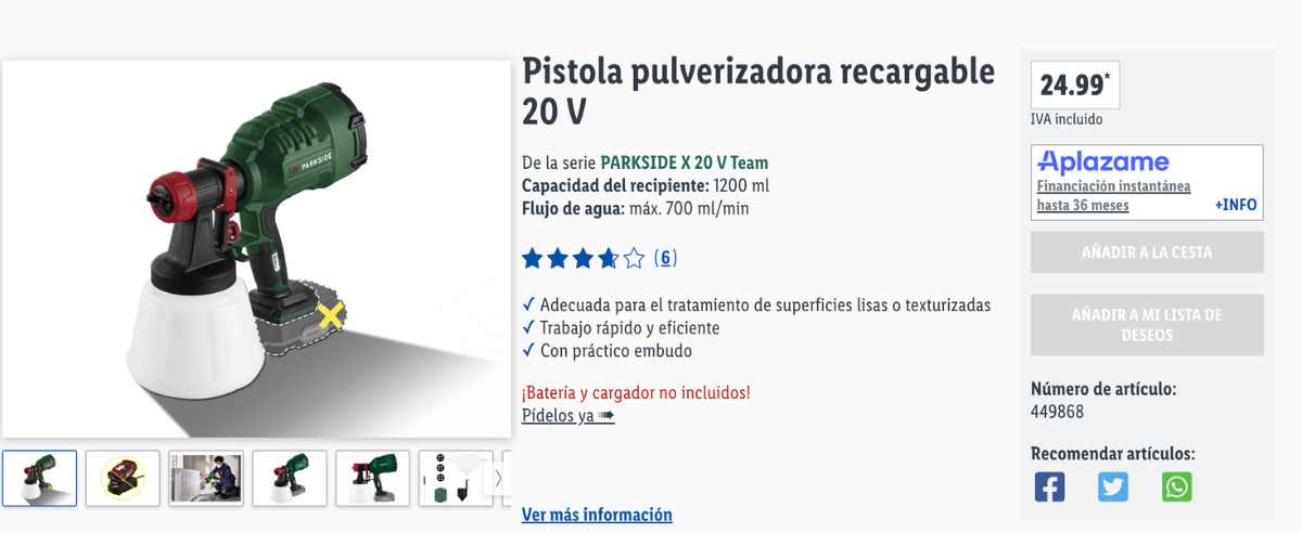 Pistola pulverizadora lidl