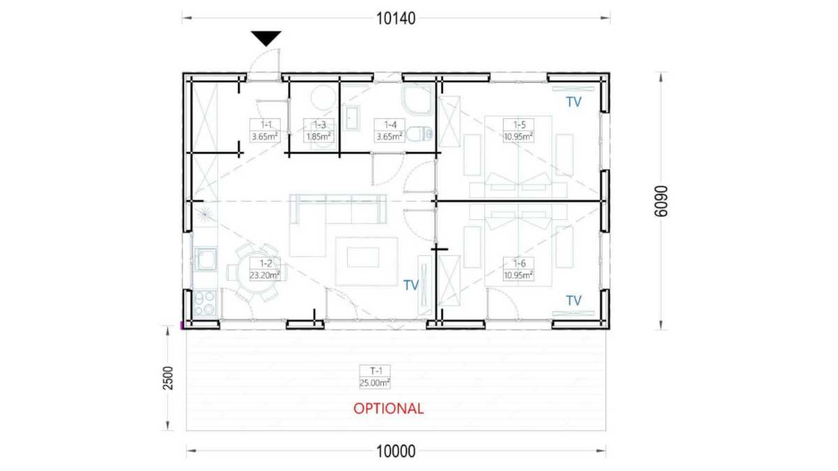 Planta de la casa prefabricada 