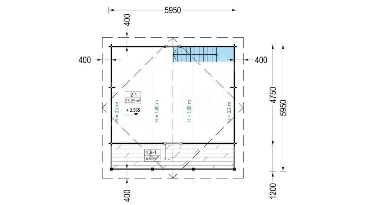 Planta 2 de la casa prefabricada Livington