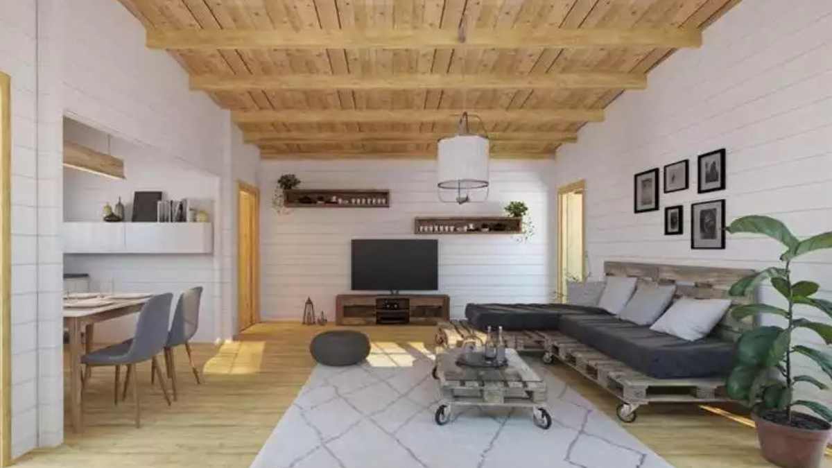 Salón de la casa prefabricada | HobyCasa