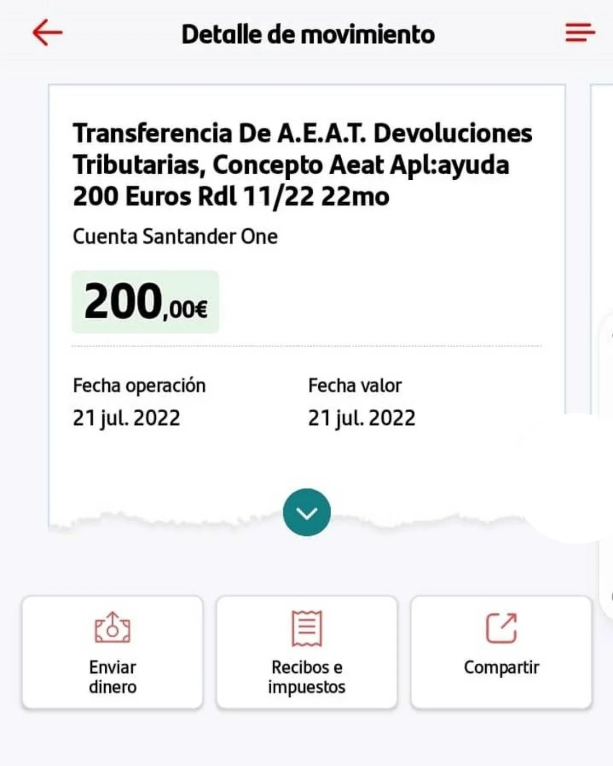 Ayuda 200 euros comprobante