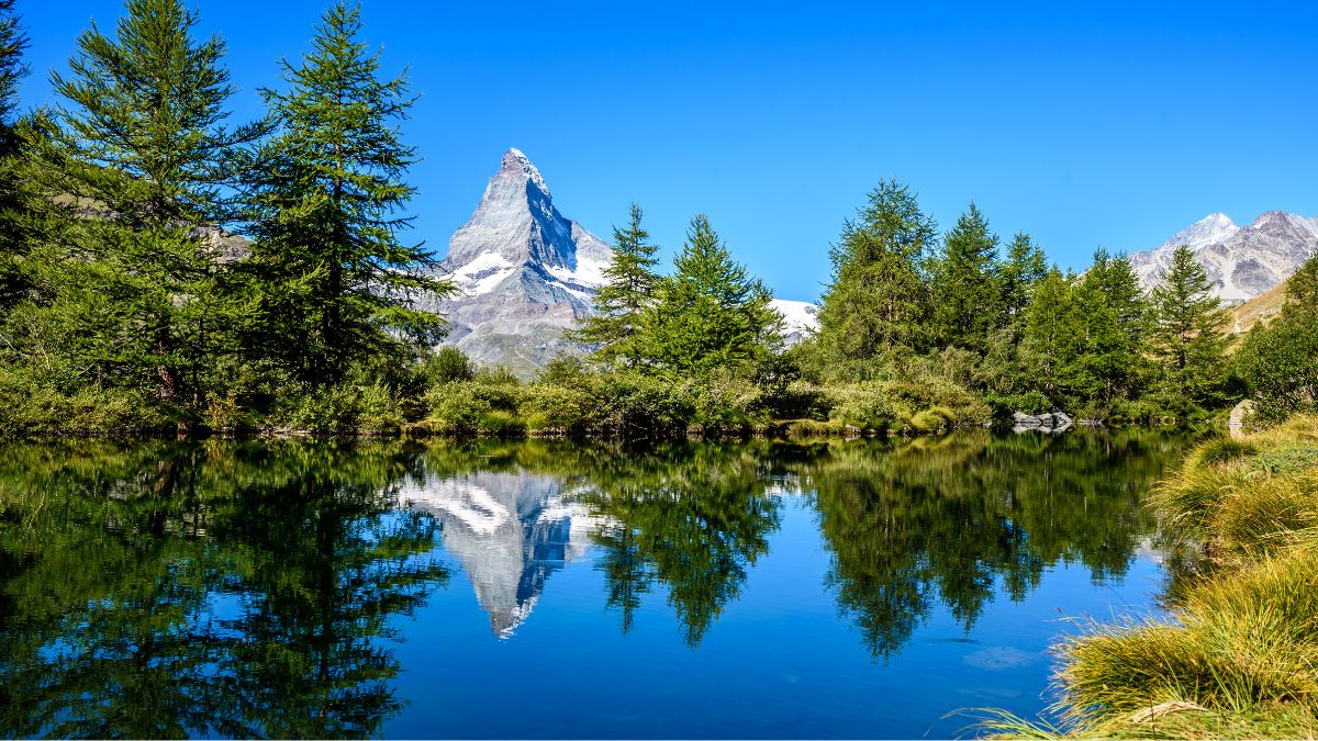 Lago Matherhorn en Suiza.