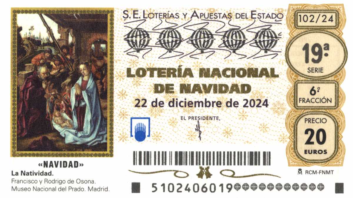 Décimo de la Lotería de Navidad 2024