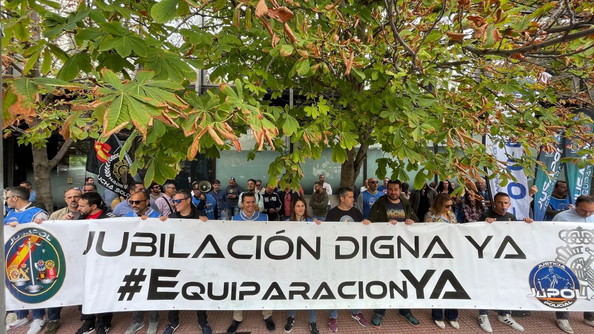 Manifestación de la Policía Nacional y Guardia Civil.