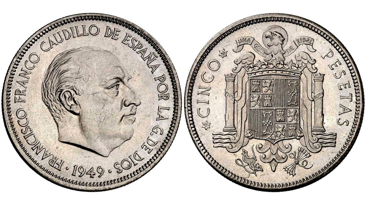 Moneda con el rostro de Franco