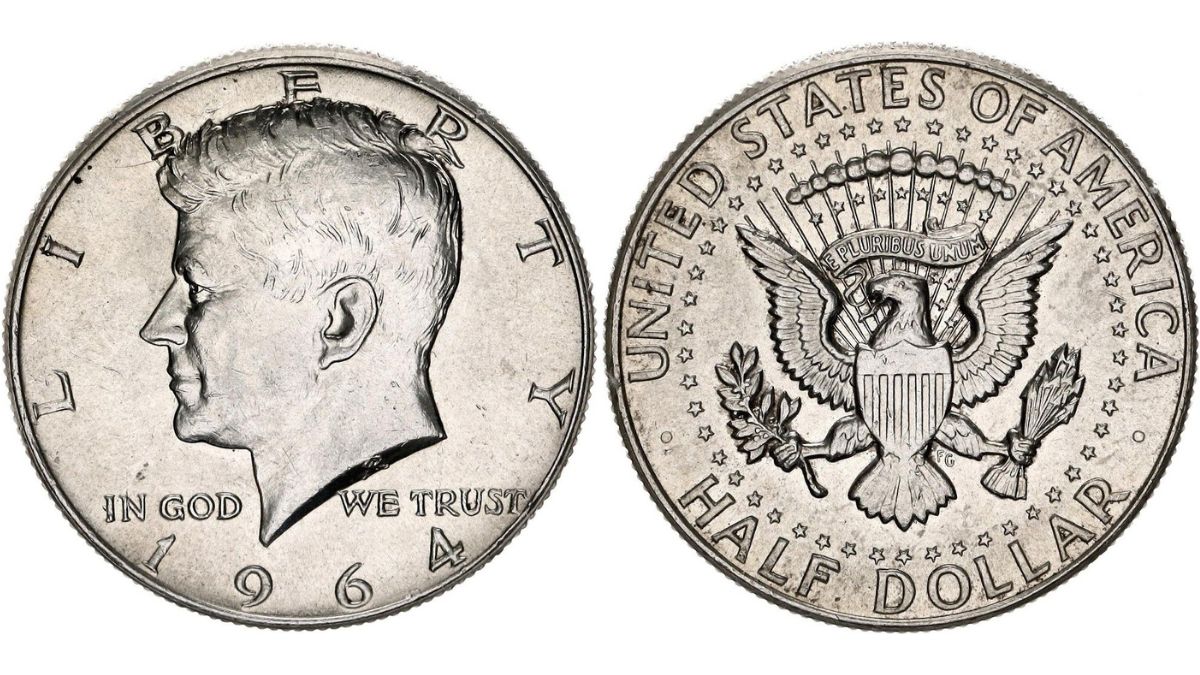 Moneda presidente Kennedy 1964