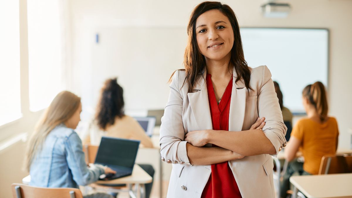 Una profesora de Secundaria en una clase.