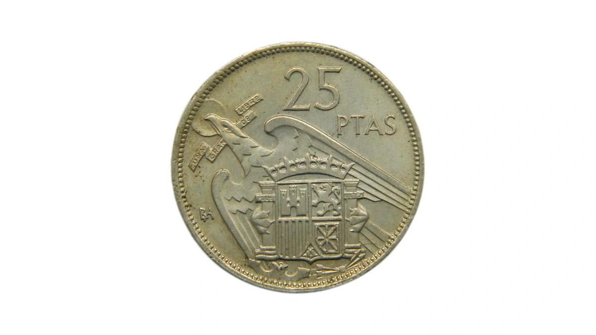 Moneda de 25 pesetas de 1957