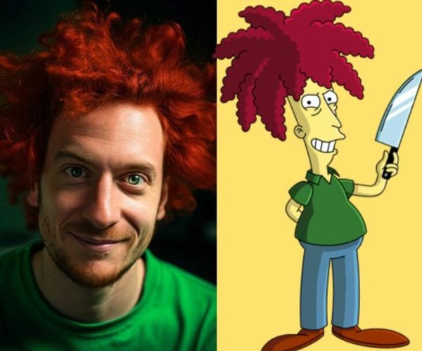 Actor secundario Bob de ‘Los Simpsons’ versión dibujos vs. versión IA 