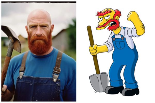Willie de ‘Los Simpsons’ versión dibujos vs. versión IA