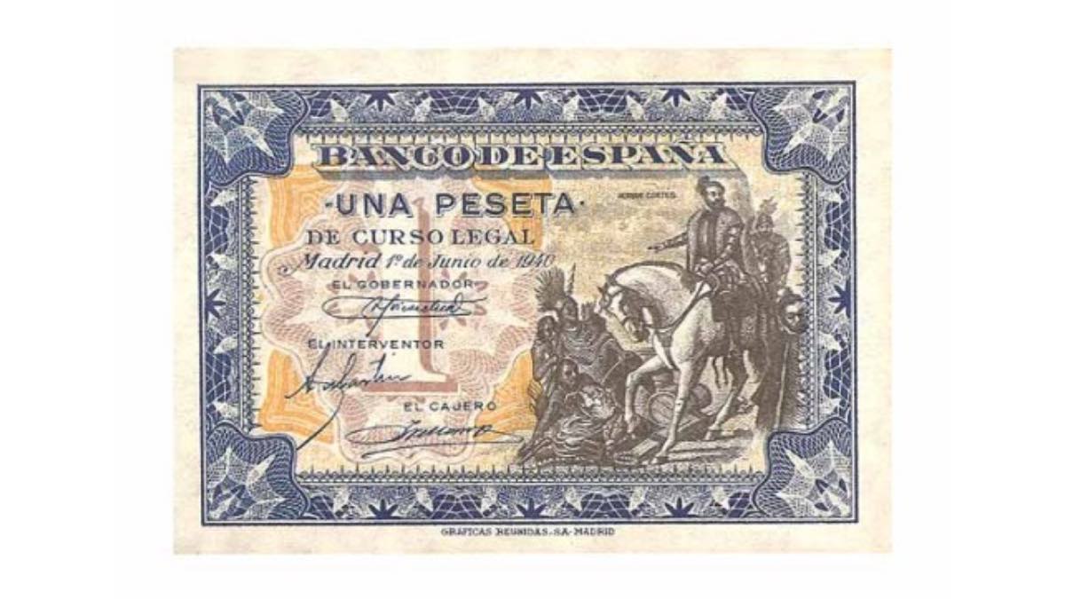 Billete de 1 peseta de 1940