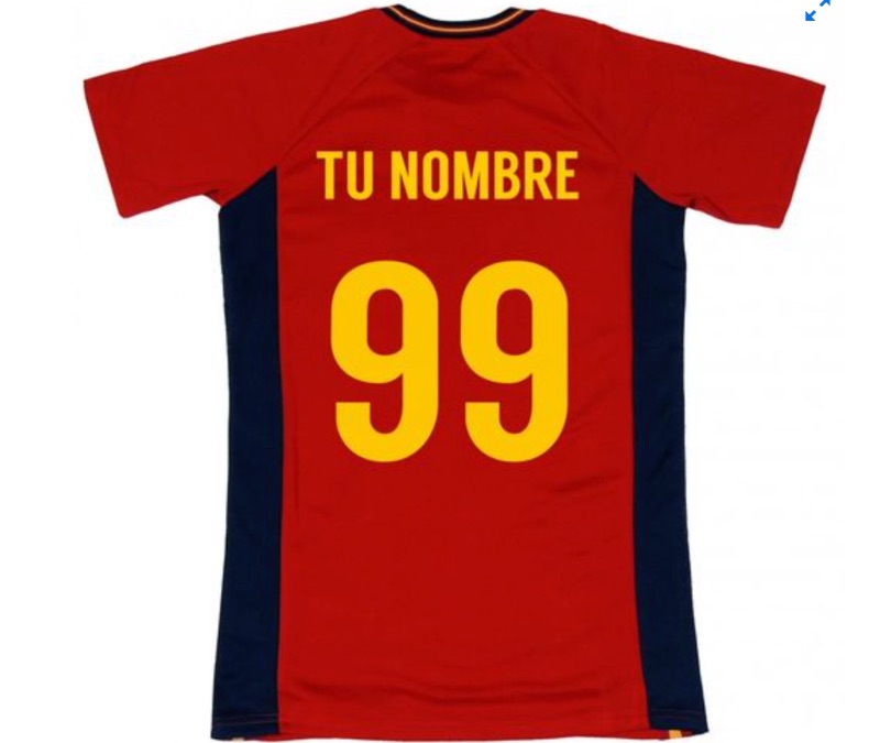 Camiseta España nombre