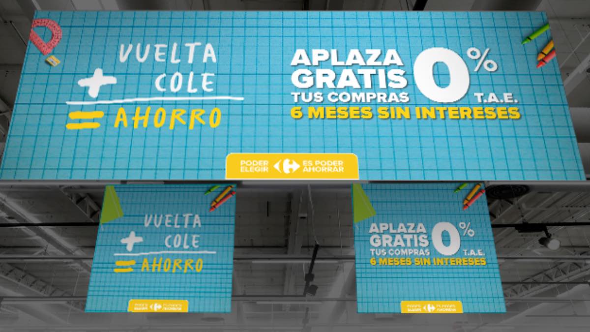 Cartel de la vuelta al cole de Carrefour