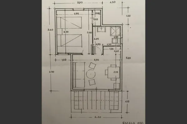 Plano del mapa de la casa prefabricada