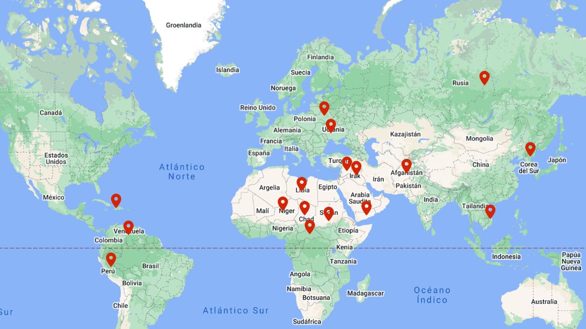 Mapa Ministerio Exteriores