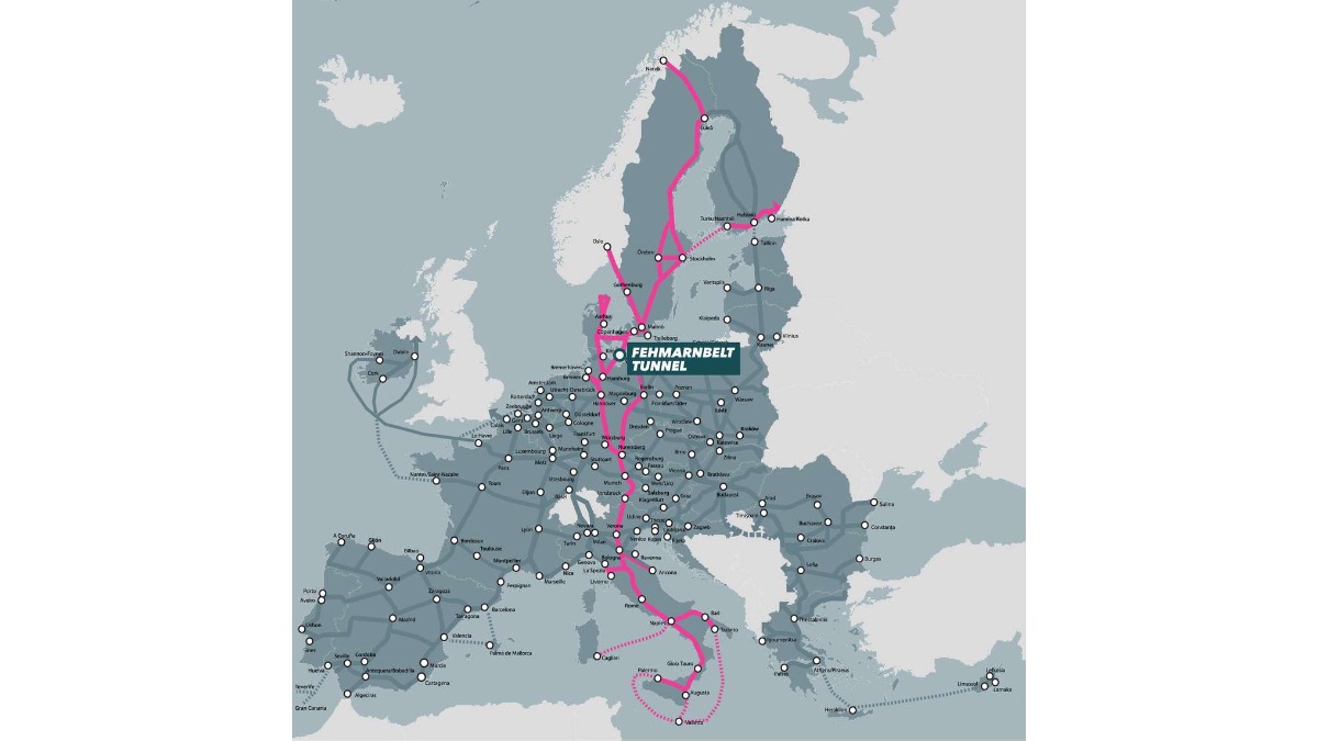 Mapa del túnel Fehmarnbelt