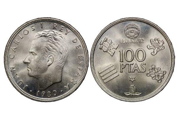 Moneda de 100 pesetas de 1980