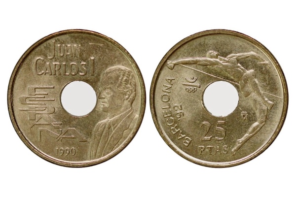 Moneda de 25 pesetas de 1990