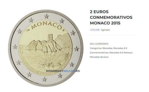 Moneda de 2 euros a la venta en Monedas y Sellos 