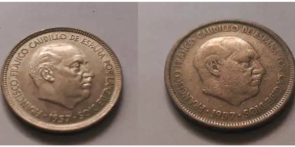 Moneda 5 pesetas 1957
