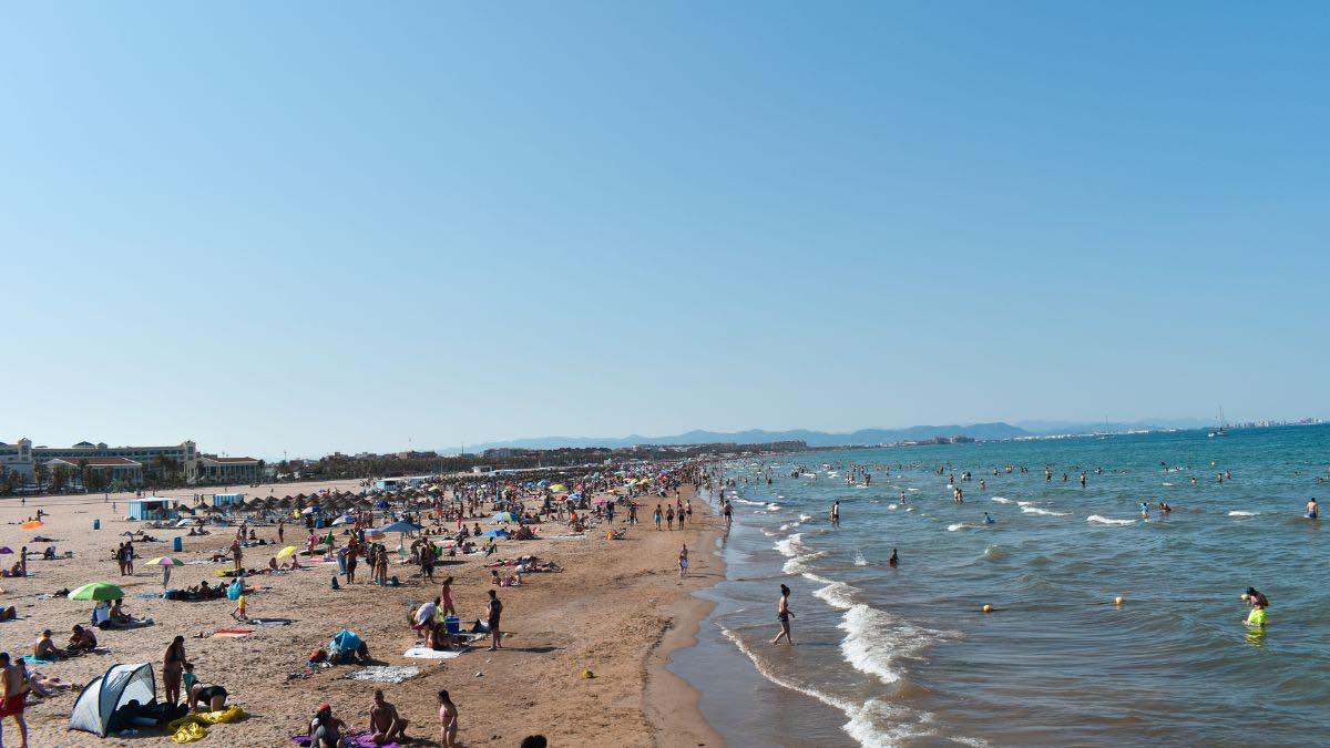 Playa de la Malvarrosa en Valencia