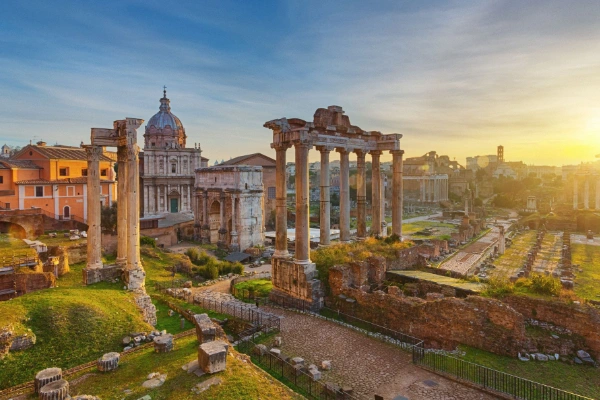 Vista del Foro romano, en Roma