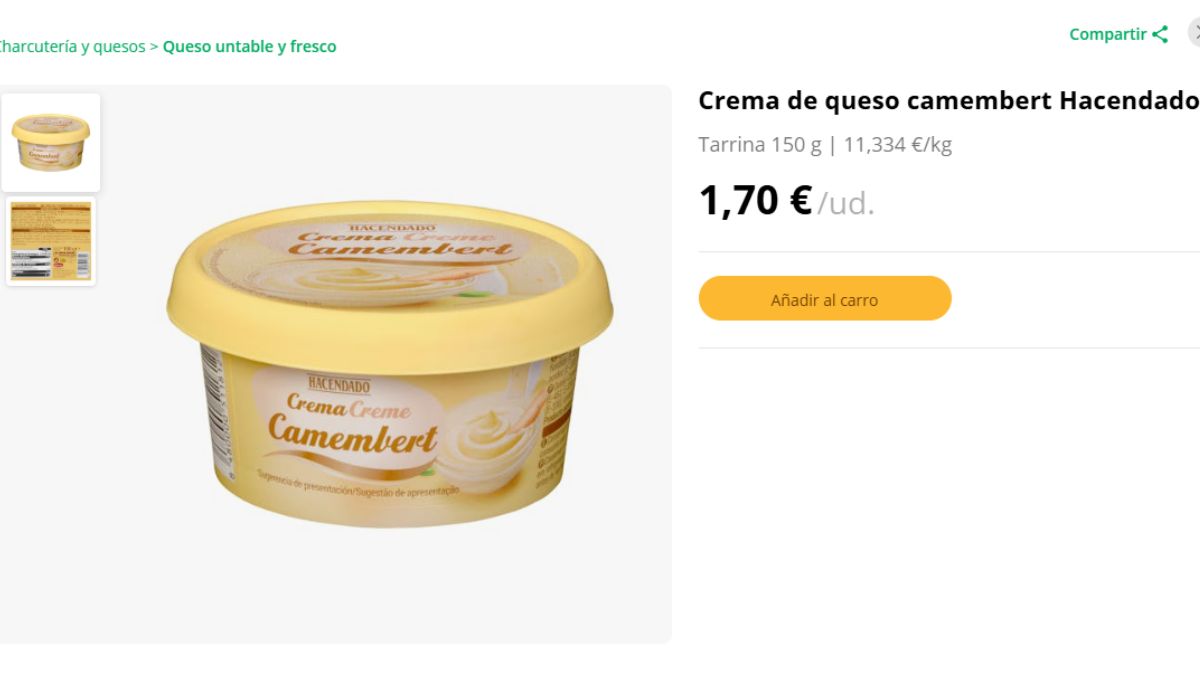 tarrina de queso premiada en Mercadona