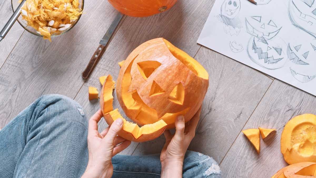 Manualidades con una calabaza para Hallowween