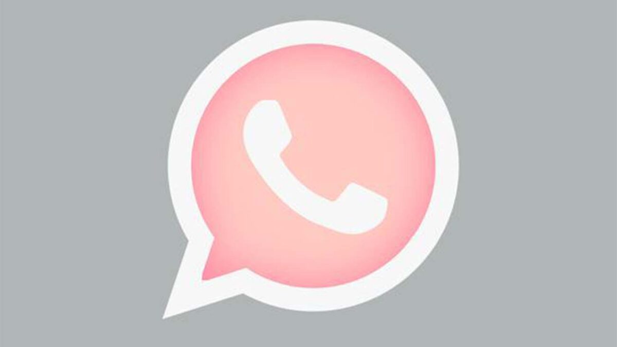 Icono conmemorativo de WhatsApp rosado